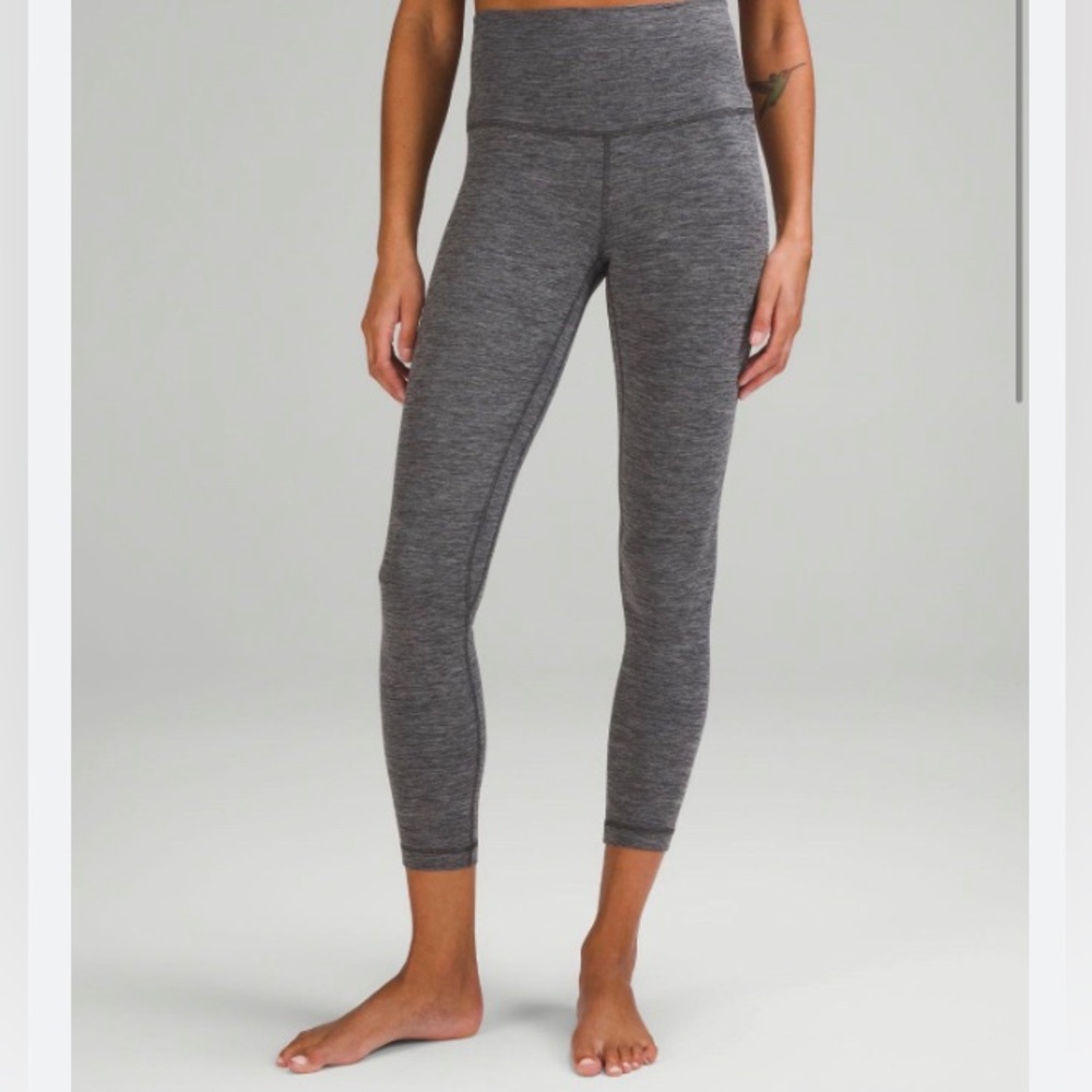 lululemon align high rise leggings 25” inseam in heather gray